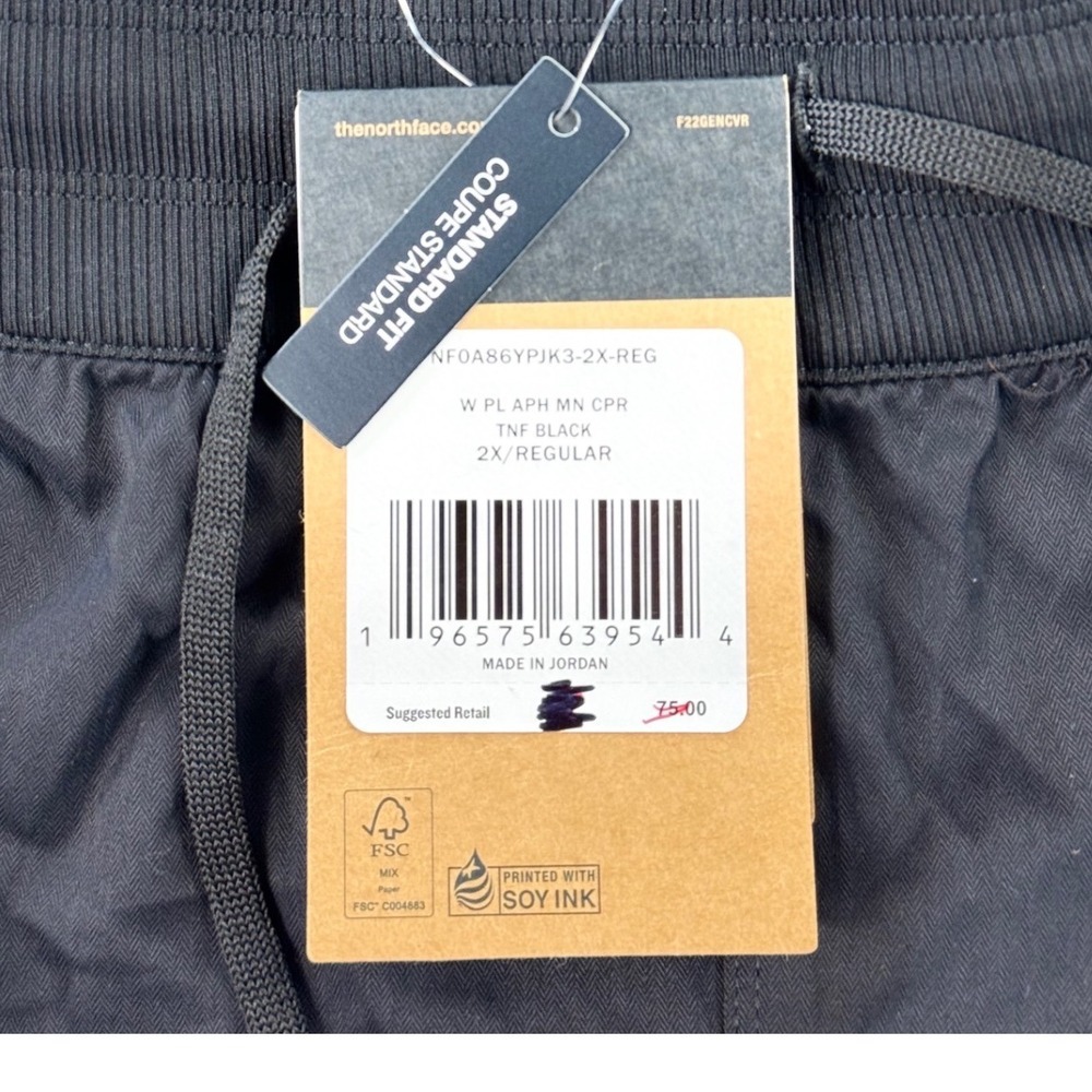 The North Face Womens 2X Regular‎ Black FlashDry Capri Pants Drawstring Waist - Picture 5 of 9